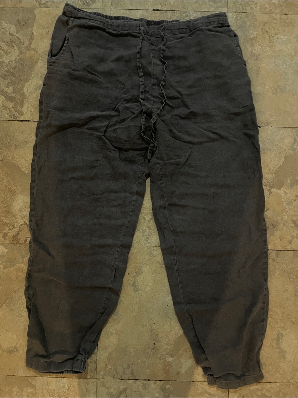 Men's Black Drawstring Casual Pants